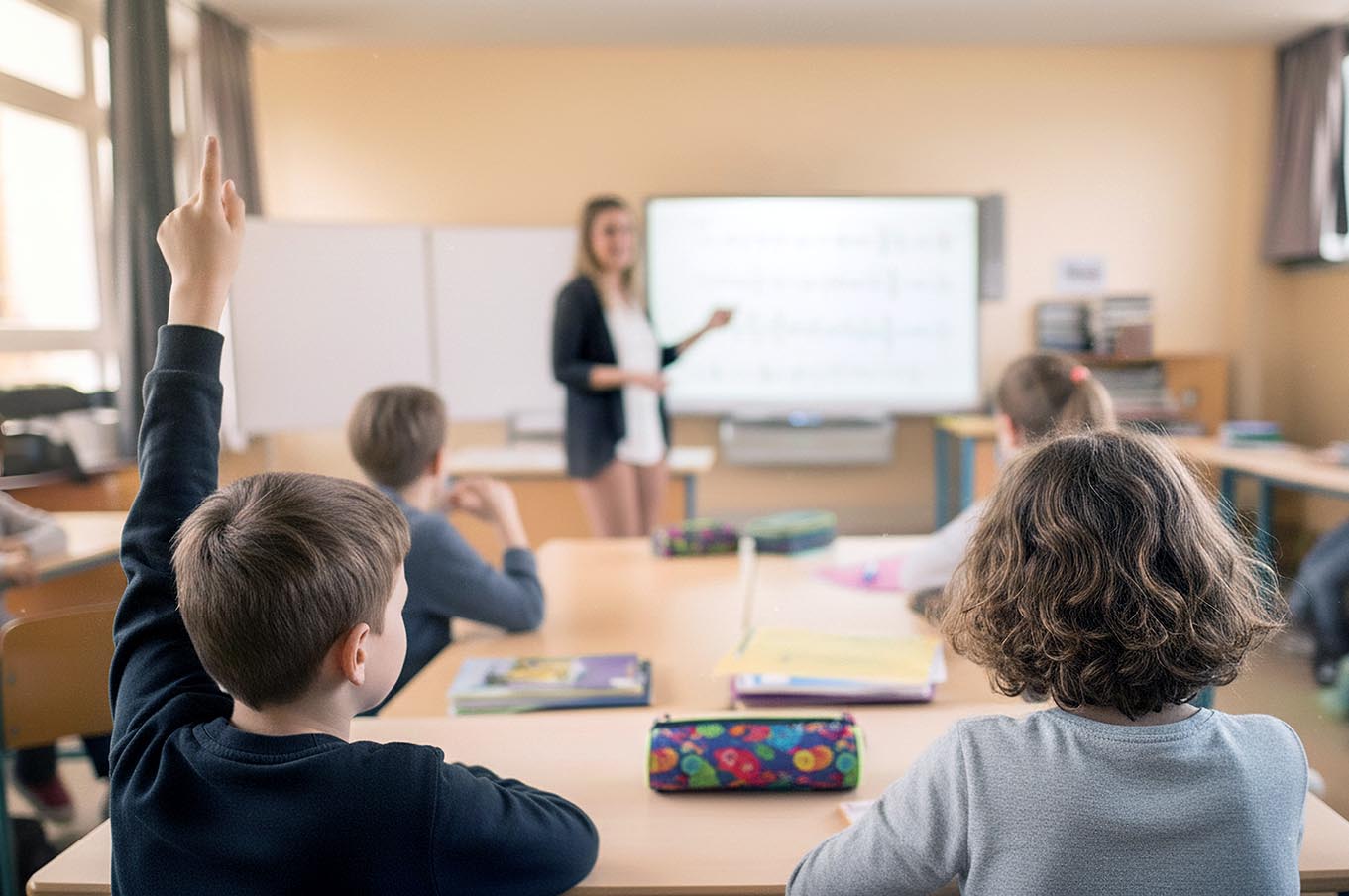 image of a digital literacy class in a modern setting